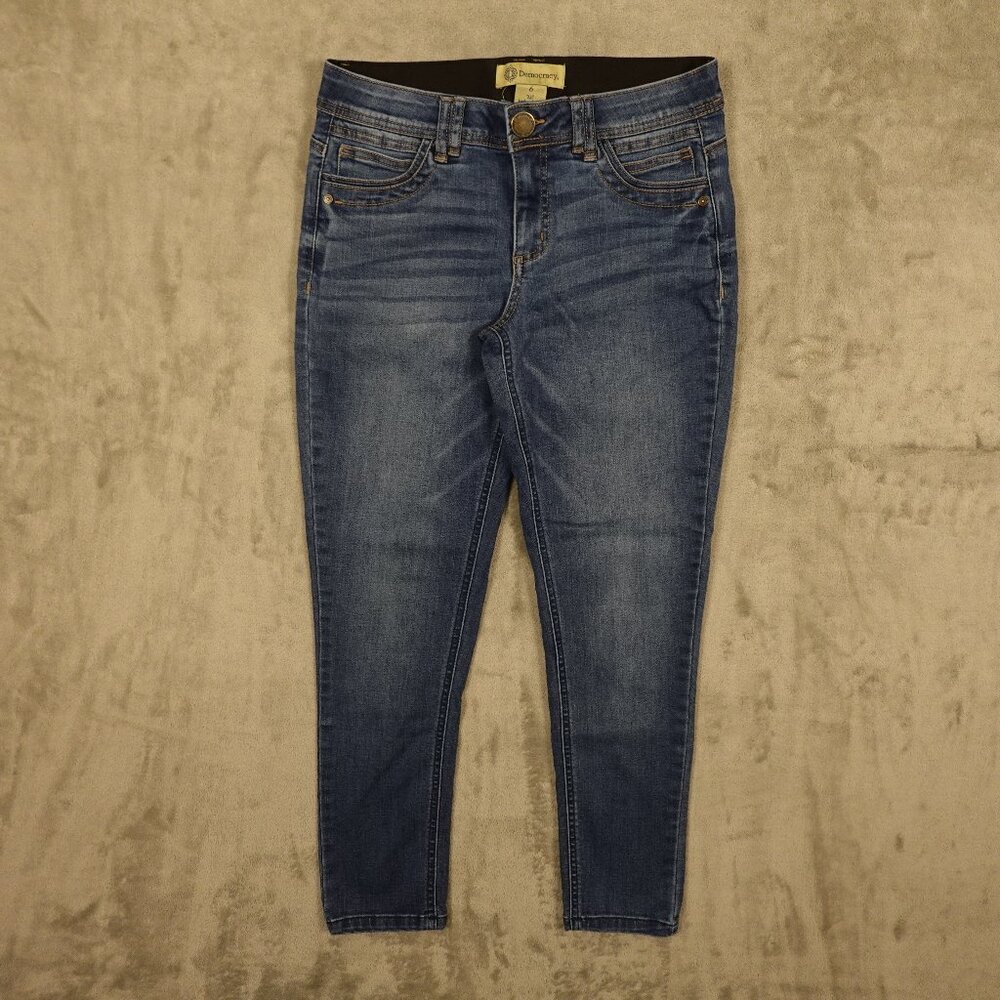 Democracy jeans Ab Technology‎ mid rise skinny ankle women's 6 blue stretchy